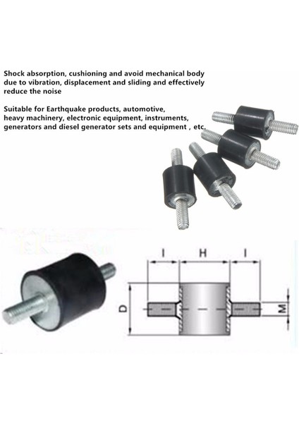 Faydalı Araçlar 4 Adet M3 8X8MM Lastik Bağlantı Parçaları Çift Uçlu Vida Titreşim Önleyici Bağlantı Kauçuk Amortisör Kauçuk Bağlantı Parçası indirimleri