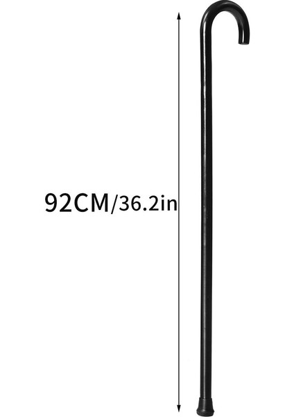 Au 92CM Ahşap Baston Baston Direği Kaymaz Çarpma Saplı Sağlam Deluxe - Siyah indirimleri