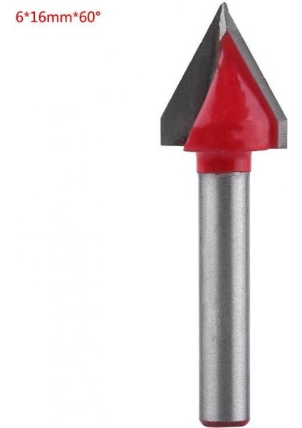 Tungsten Çelik Ağaç Işleme Cnc Router Bit Keskin V Oluk Kesme Aleti 6mm Mil