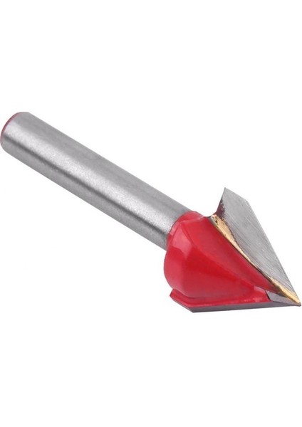 Tungsten Çelik Ağaç Işleme Cnc Router Bit Keskin V Oluk Kesme Aleti 6mm Mil