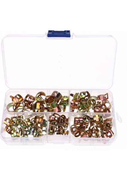 Yararlı Araçlar Suleve? 75 Adet Yakıt Hortumu Hattı Boru Kelepçesi Yaylı Bant Tipi Eylem Boru Klipsi Renkli-Çinko Kaplama(Yurt Dışından)