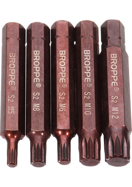 Faydalı Araçlar Broppe 5 Adet M5-M12 75MM Manyetik Yıldız Tornavida Ucu S2 Çelik 10MM Altıgen Şaft M5/M6/M8/M10/M12 fiyatları