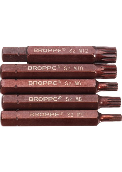 Faydalı Araçlar Broppe 5 Adet M5-M12 75MM Manyetik Yıldız Tornavida Ucu S2 Çelik 10MM Altıgen Şaft M5/M6/M8/M10/M12 modelleri