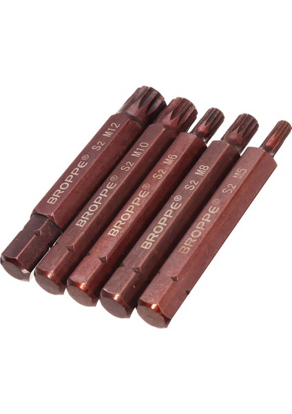 Faydalı Araçlar Broppe 5 Adet M5-M12 75MM Manyetik Yıldız Tornavida Ucu S2 Çelik 10MM Altıgen Şaft M5/M6/M8/M10/M12 fırsatları