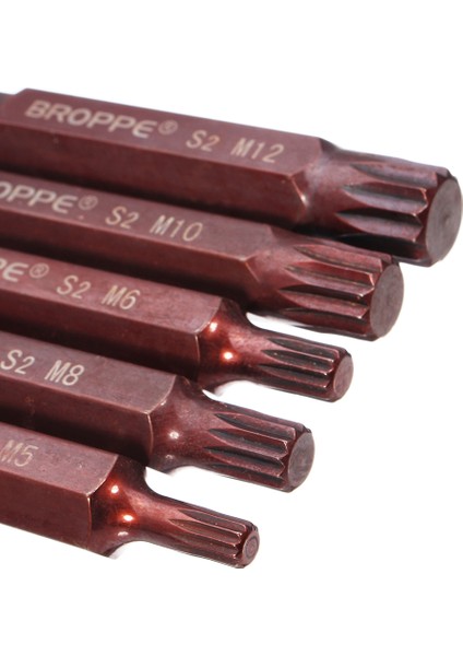 Faydalı Araçlar Broppe 5 Adet M5-M12 75MM Manyetik Yıldız Tornavida Ucu S2 Çelik 10MM Altıgen Şaft M5/M6/M8/M10/M12 indirimleri