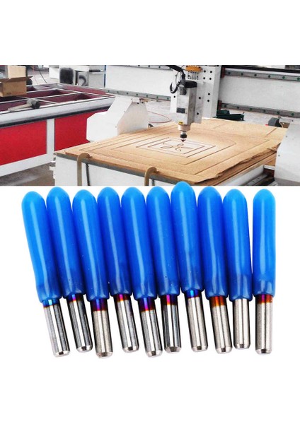 10 Adet 3.175 Premium Kalite Tungsten Çelik Gravür Bit Cnc Router Aracı
