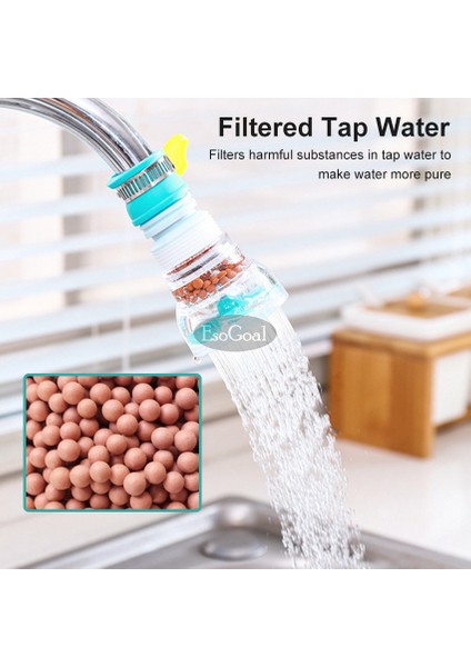 Esogoal Mutfak Muslukları Su Musluk Su Tasarrufu Musluk Lavabo Bataryası Anti Sıçrama Musluk Mutfak Banyo ve Tuvalet Için 360 Derece Dönebilen Musluk fiyatları