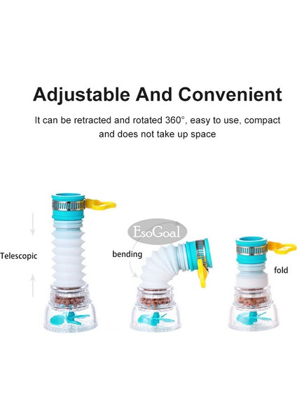 Esogoal Mutfak Muslukları Su Musluk Su Tasarrufu Musluk Lavabo Bataryası Anti Sıçrama Musluk Mutfak Banyo ve Tuvalet Için 360 Derece Dönebilen Musluk fırsatları