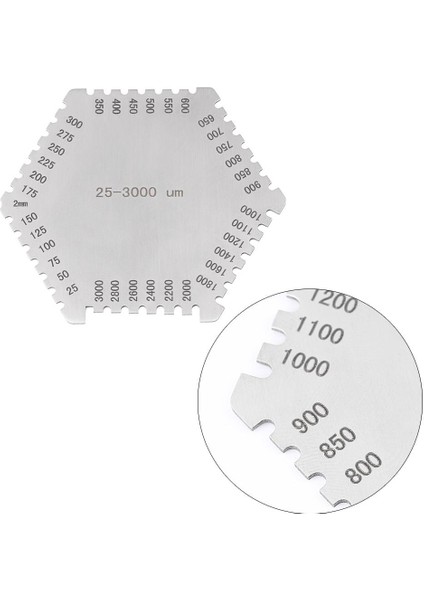 Yüksek Hassasiyetli Paslanmaz Çelik Islak Film Tarak 25-3000UM Kalınlık Ölçer(Yurt Dışından)
