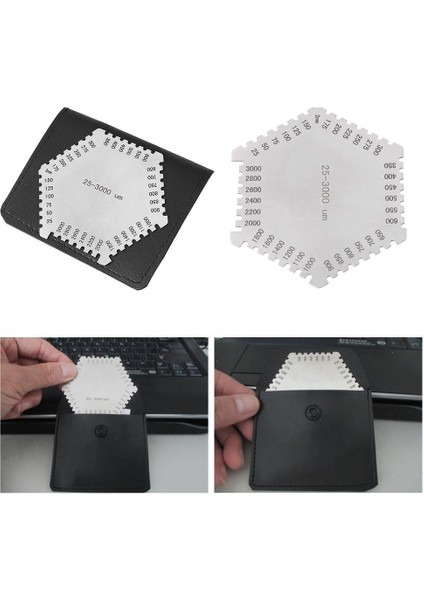 Yüksek Hassasiyetli Paslanmaz Çelik Islak Film Tarak 25-3000UM Kalınlık Ölçer(Yurt Dışından) fiyatları