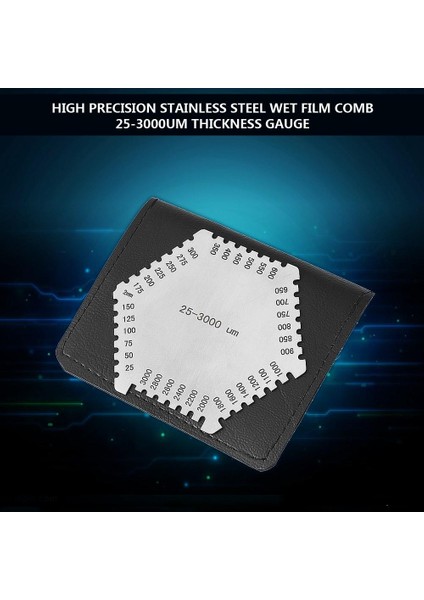 Yüksek Hassasiyetli Paslanmaz Çelik Islak Film Tarak 25-3000UM Kalınlık Ölçer(Yurt Dışından) indirimleri