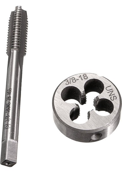 Tool 3/8-18UNEF Dişli El Tapası Musluğu + Yuvarlak Kalıp Seti Hss Kılavuz Çekme El Kesme Aleti fiyatları