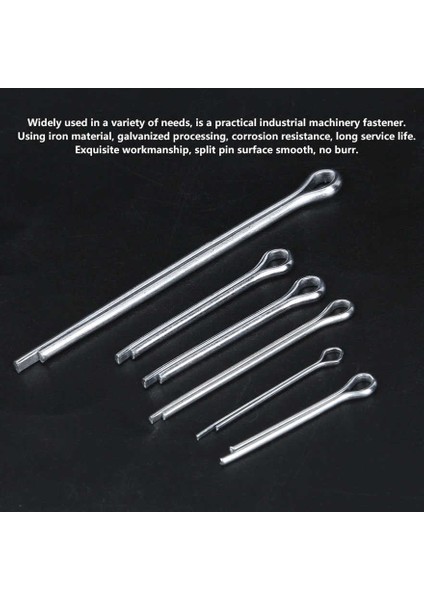 555 Adet Cotter Pin Çeşitler Kiti Bölünmüş Pimler Bağlantı Elemanları Parçaları Aracı Büyük Endüstriyel Saklama Kutusu ile