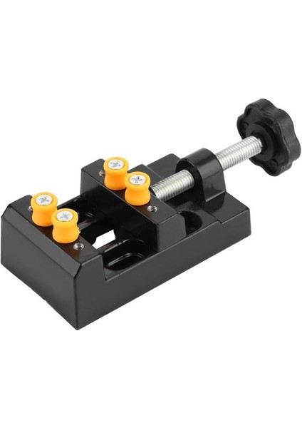 1 Adet Siyah Çene Tezgah Kelepçesi Mini Matkap Basın Yardımcısı Mikro Klip Düz Mengene Dıy El Ools Oyma Tezgah Kelepçesi Matkap 12X6CM