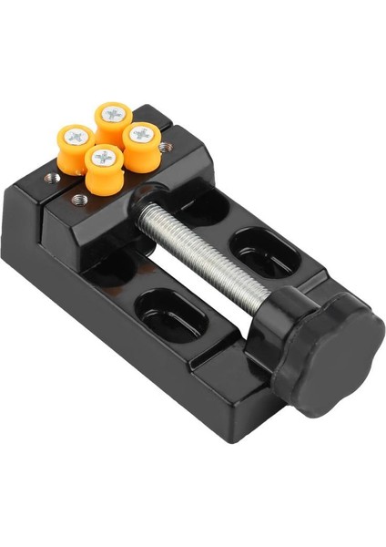 1 Adet Siyah Çene Tezgah Kelepçesi Mini Matkap Basın Yardımcısı Mikro Klip Düz Mengene Dıy El Ools Oyma Tezgah Kelepçesi Matkap 12X6CM fiyatları