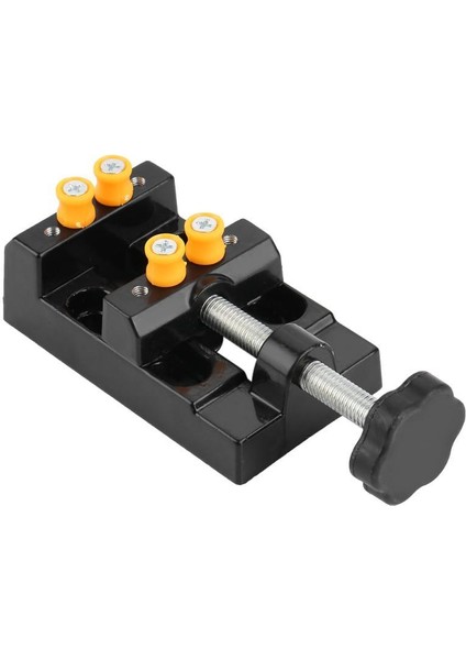 1 Adet Siyah Çene Tezgah Kelepçesi Mini Matkap Basın Yardımcısı Mikro Klip Düz Mengene Dıy El Ools Oyma Tezgah Kelepçesi Matkap 12X6CM modelleri