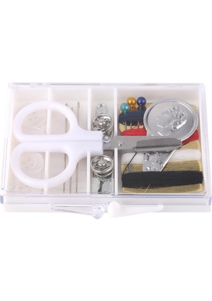 Makas Dikiş Araçları Kit Kutusu Için Mini Ev Seyahat Ipliği Geçirici Iğne