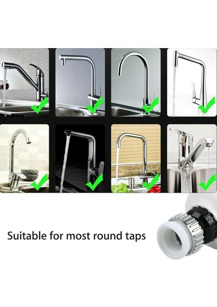 Musluk Takviyesi Üç Hız Ayarlı Sıçrama Korumalı Nozul Musluk Suyu Filtresi fırsatları