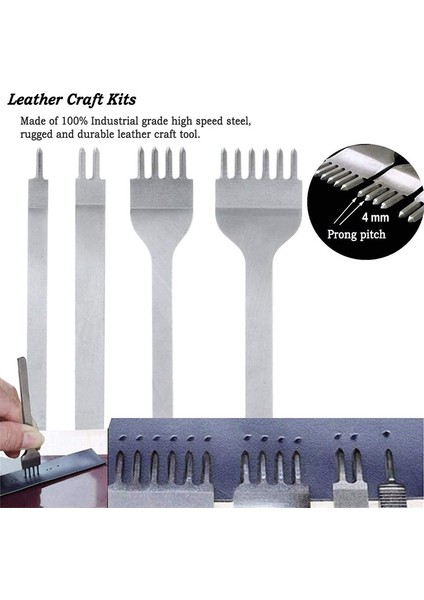 6 Adet 1 2 4 6 Prong Dıy Elmas Bağlama Dikiş Keski Seti Deri Kenar Skiving Dıy Craft Aracıendüstriyel Sınıf Beyaz Çelikler Deri El Sanatları Kitlerisağlam Dayanıklı4mm fiyatları