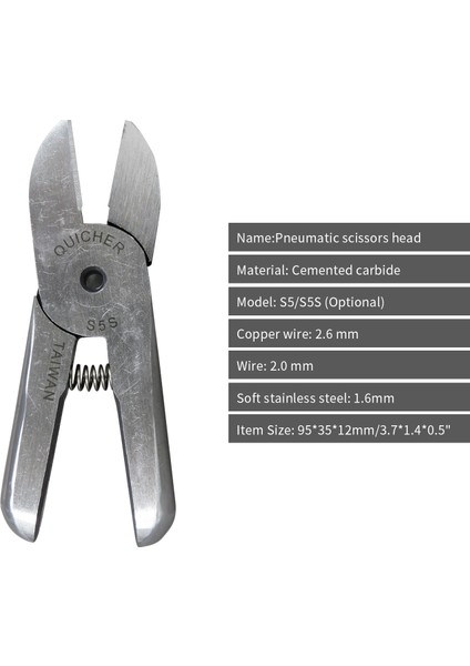 S5S Hava Pnömatik Makası Kesme Makası HS20-S5 Için Kesme Demir Tel 2.6mm Bakır Tel 2mm Metal Tel Makas Yedek Bıçakları Için Kafaları modelleri