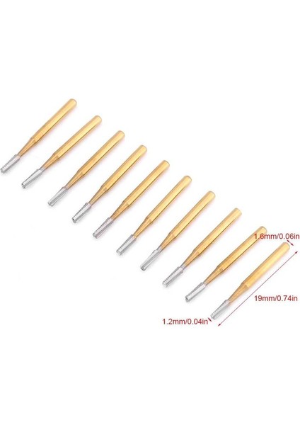 10 Adet FG-1958 Tungsten Karbür Çelik Diş Kron Frezleri Yüksek Hızlı Kesme