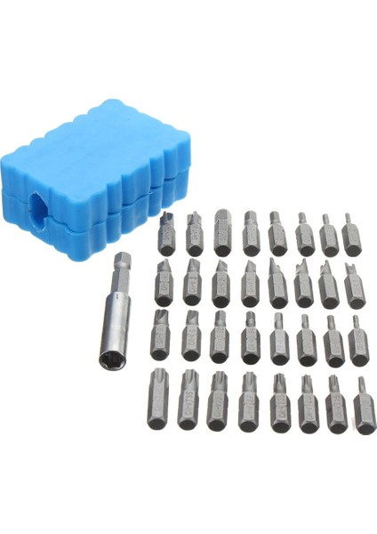 Aracı 33 Adet Güvenlik Dış Müdahale Korumalı Torx Hex Yıldız Uç Seti Manyetik Tutucu Tornavida Uçları