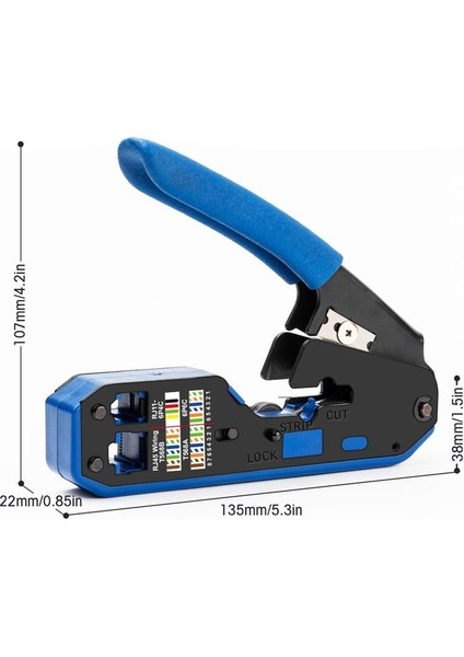 Guangdong Spirit RJ45 Aracı Ağ Crimper Kablo Sıyırma Pensesi Stripper Için RJ45 Cat6 CAT5E Cat5 RJ11 RJ12 Konnektör