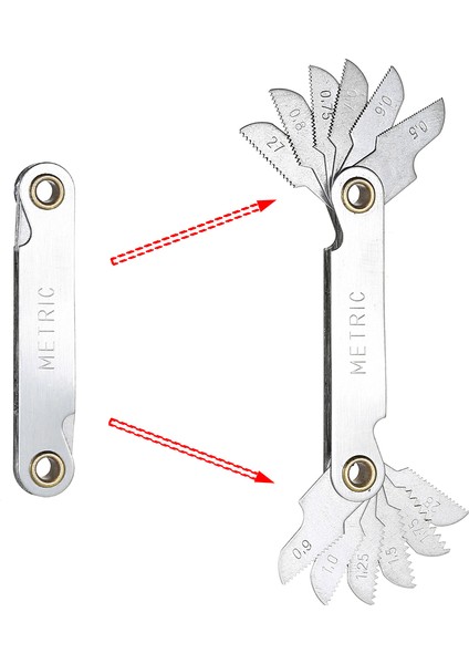 32 Adet Hss Dokunun ve Kalıp Seti Metrik Anahtar Kesim M3-M12 El Diş Açma Aleti Tungsten Karbür Dokunun Kalıp Vida Diş Yapımı Alet Uç Seti Metal Kasalı Mühendis Seti