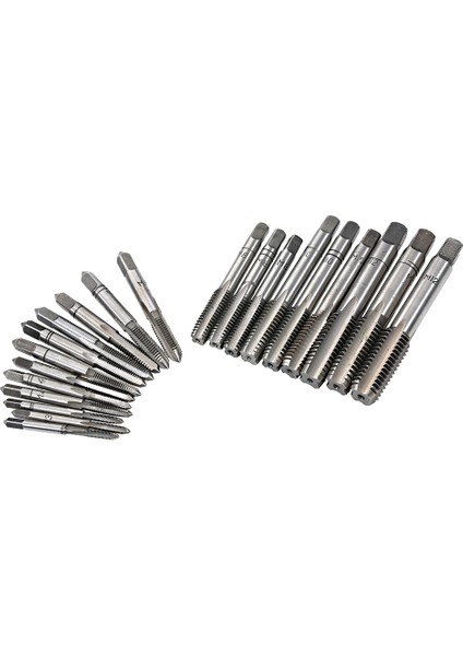 32 Adet Hss Dokunun ve Kalıp Seti Metrik Anahtar Kesim M3-M12 El Diş Açma Aleti Tungsten Karbür Dokunun Kalıp Vida Diş Yapımı Alet Uç Seti Metal Kasalı Mühendis Seti