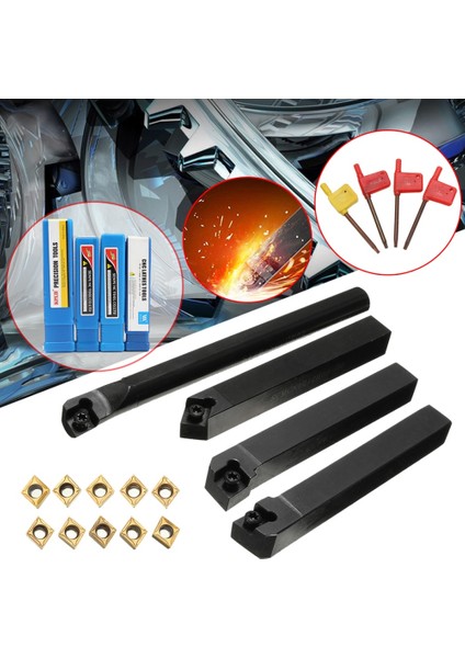 Aracı 4 Adet/takım Sclcr/l Scmcn 12MM Torna Torna Çubuğu Torna Aracı 10 Adet Ccmt Yeni