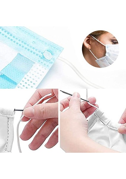 Maske Malzemesi 3mm Tek Kullanımlık Maske Ipi Yüz Maskesi Elastik Bant Elastik Dikiş Ipliği Diy Elastik Bant fiyatları