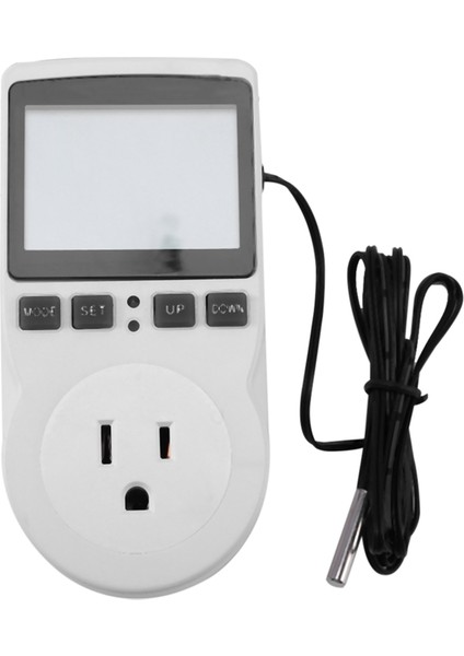 Zaman Anahtarlı Çok Fonksiyonlu Termostat Dijital Sıcaklık Kontrol Cihazı, Sensör Probu Isıtma ve Soğutma Us Plug
