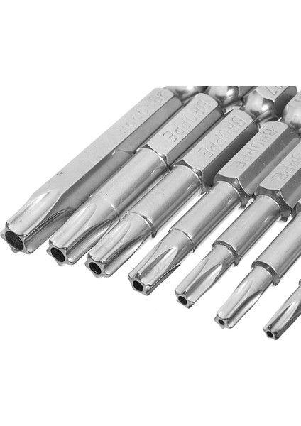 Broppe 7 Adet 50MM Uzunluk Yıldız Manyetik Tornavida Uçları T10-T40 1/4 Altıgen Uçlu Tornavida Seti fırsatları