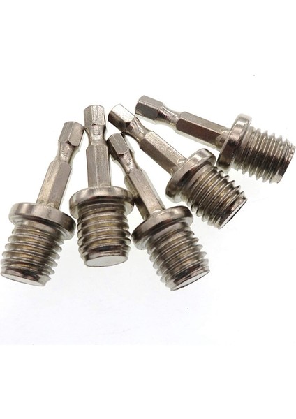 5 Adet Cam Cilalı Tornavida Bit Konu Adaptörü M14 6mm Shank Elektrikli Matkap ile Döner Destek Pedi Için