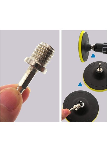 5 Adet Cam Cilalı Tornavida Bit Konu Adaptörü M14 6mm Shank Elektrikli Matkap ile Döner Destek Pedi Için fiyatları