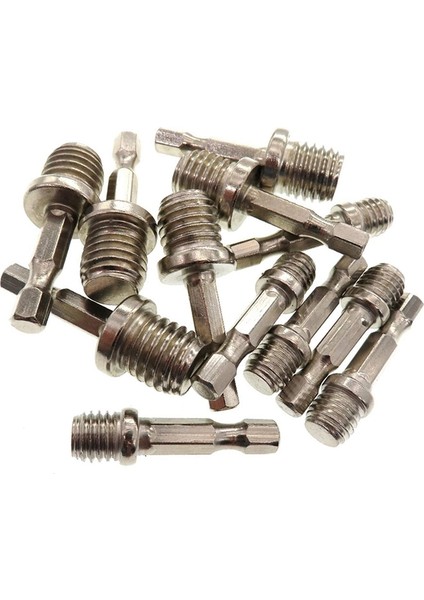 5 Adet Cam Cilalı Tornavida Bit Konu Adaptörü M14 6mm Shank Elektrikli Matkap ile Döner Destek Pedi Için fırsatları