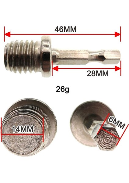 5 Adet Cam Cilalı Tornavida Bit Konu Adaptörü M14 6mm Shank Elektrikli Matkap ile Döner Destek Pedi Için indirimleri