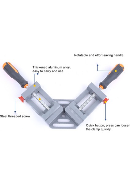 Alüminyum Saplı 90 Derece Sağ Açı Kelepçe Fotoğraf Köşe Klipsi Ağaç Işleme Mengenesi fiyatları
