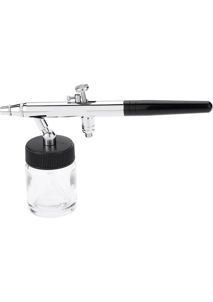 Sifon Besleme Çift Eylem 0.35MM Airbrush Kiti Püskürtme Aracı Hava Fırçası Makyaj Pastası Sanat Boyama Geçici Vücut, Çift Gözlüklü Komple Trakealı(Yurt Dışından)