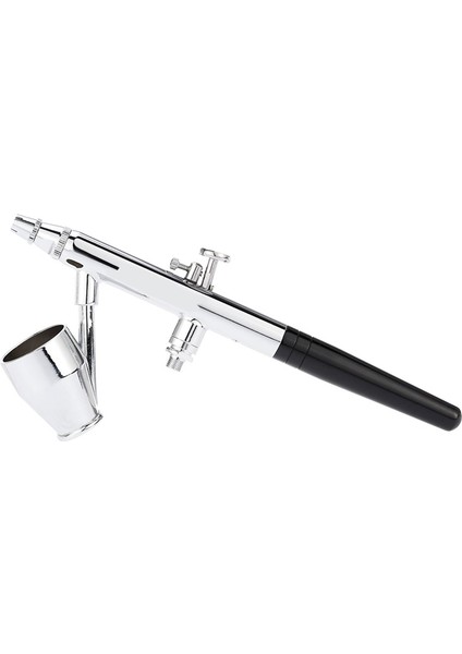 Sifon Besleme Çift Eylem 0.35MM Airbrush Kiti Püskürtme Aracı Hava Fırçası Makyaj Pastası Sanat Boyama Geçici Vücut, Çift Gözlüklü Komple Trakealı(Yurt Dışından)