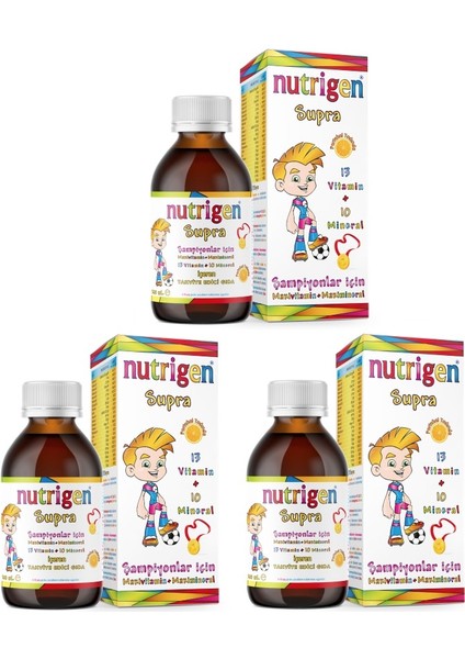 Multivitamin ve Mineral Supra Şurup 200 ml X3 Adet