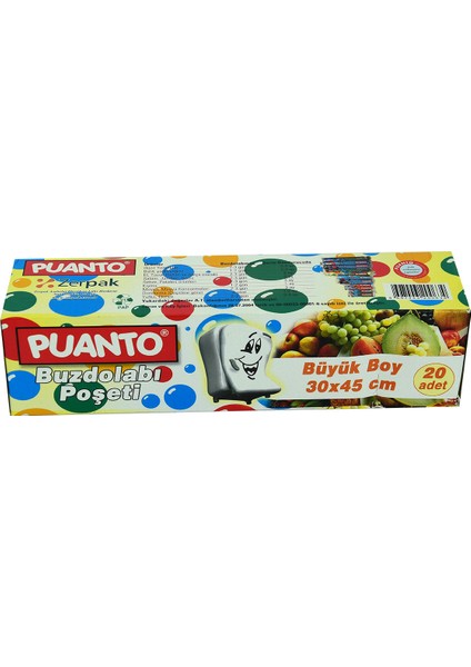 Buzdolabı Poşeti Büyük Boy 30X45 cm 20 Adet