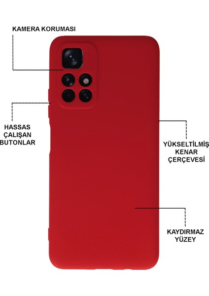 Xiaomi Redmi Note 11 Kapak Kamera Korumalı Içi Kadife Lansman Silikon Kılıf - Gri