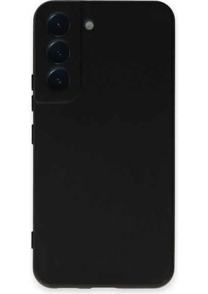 Samsung Galaxy S22 Kapak Kamera Korumalı Içi Kadife Lansman Silikon Kılıf - Siyah