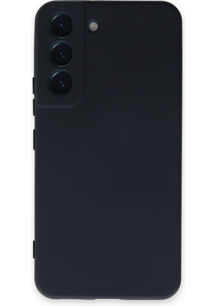 Samsung Galaxy S22 Kapak Kamera Korumalı Içi Kadife Lansman Silikon Kılıf - Koyu Mavi