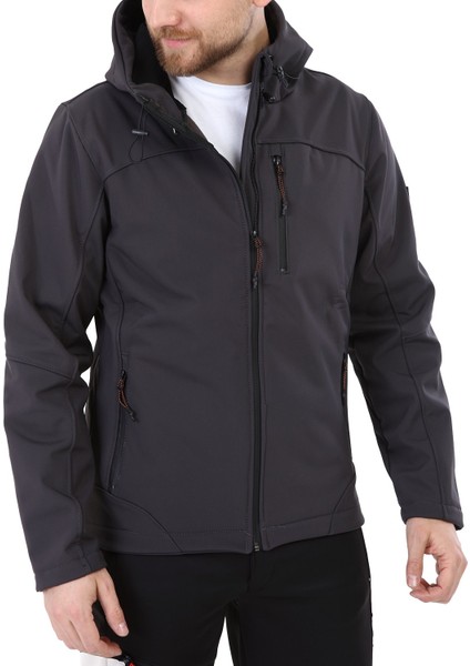 Ghassy Co.erkek Içi Polarlı Su ve Rüzgar Geçirmez Softshell Spor Mont