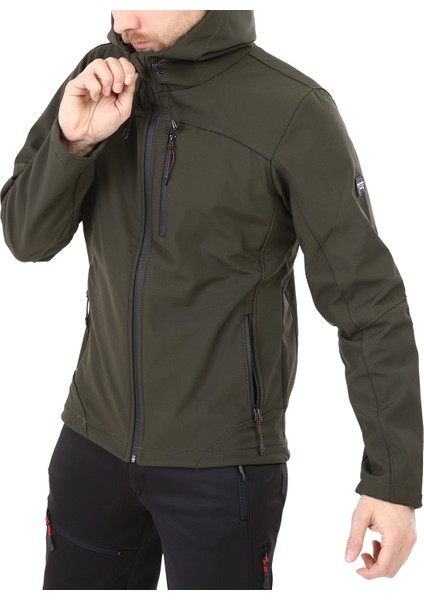 Ghassy Co.erkek Içi Polarlı Su ve Rüzgar Geçirmez Softshell Spor Mont