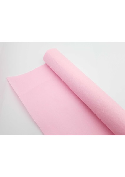 Ince Keçe Bebe Pembe Renk 1 mm Kalınlığında (1 mt x 85 cm Boyutunda)