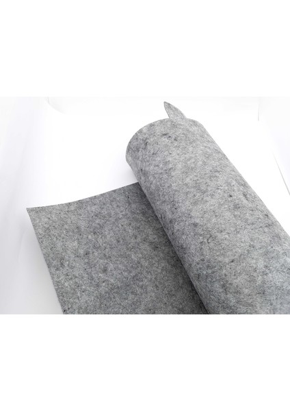 Kalın Keçe Kırçıllı Gri Renk 2,5 mm Kalınlığında (1 mt x 1 mt Boyutunda)