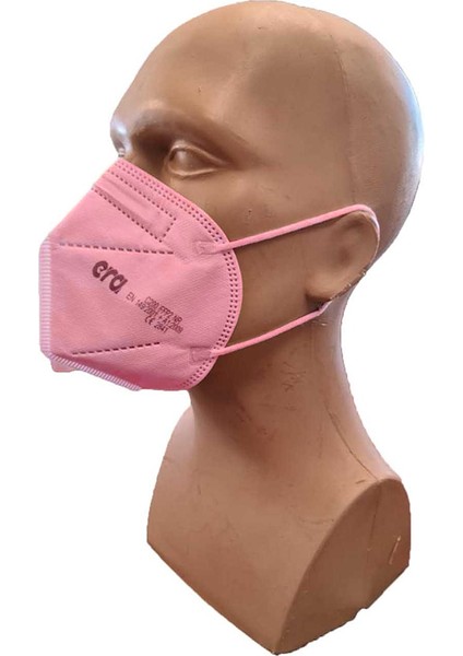 C200 N95 Ventilsiz Solunum Maskesi 10 Adet Pembe